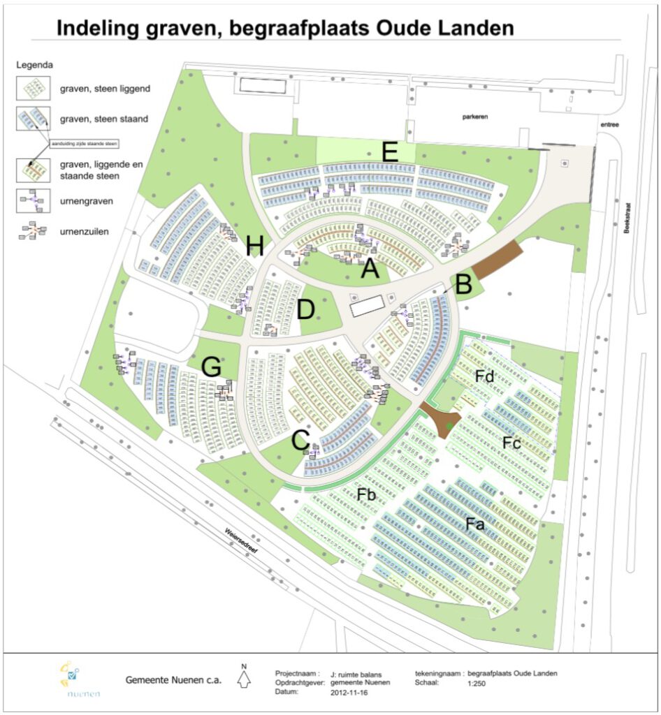 Indeling begraafplaats oudelanden